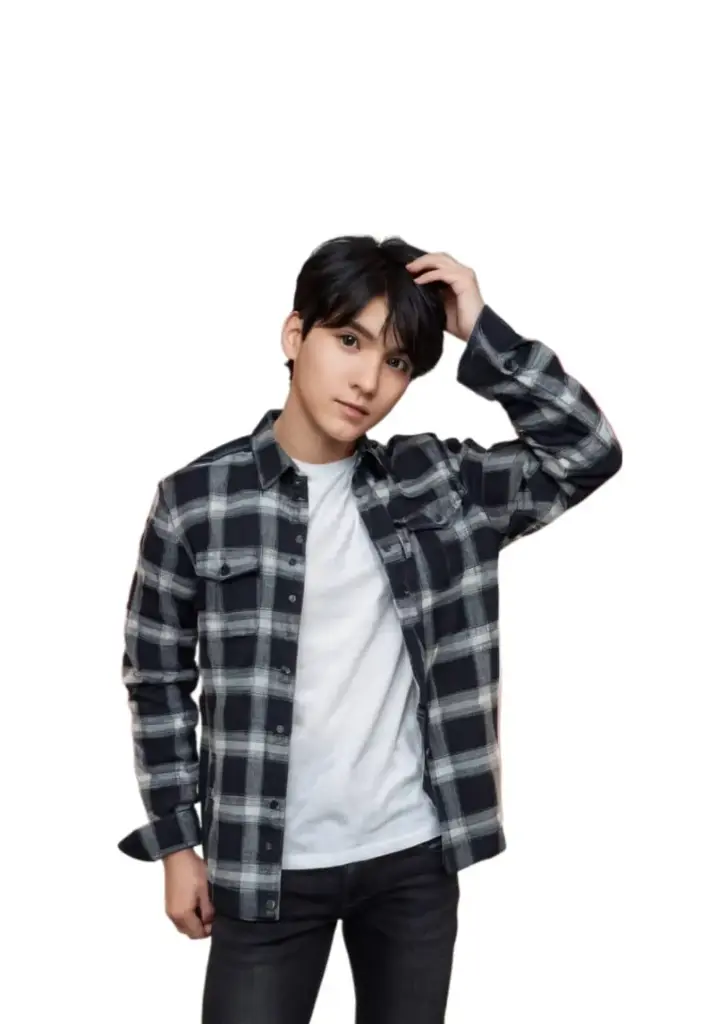 Black Checks Slim Fit Shirt